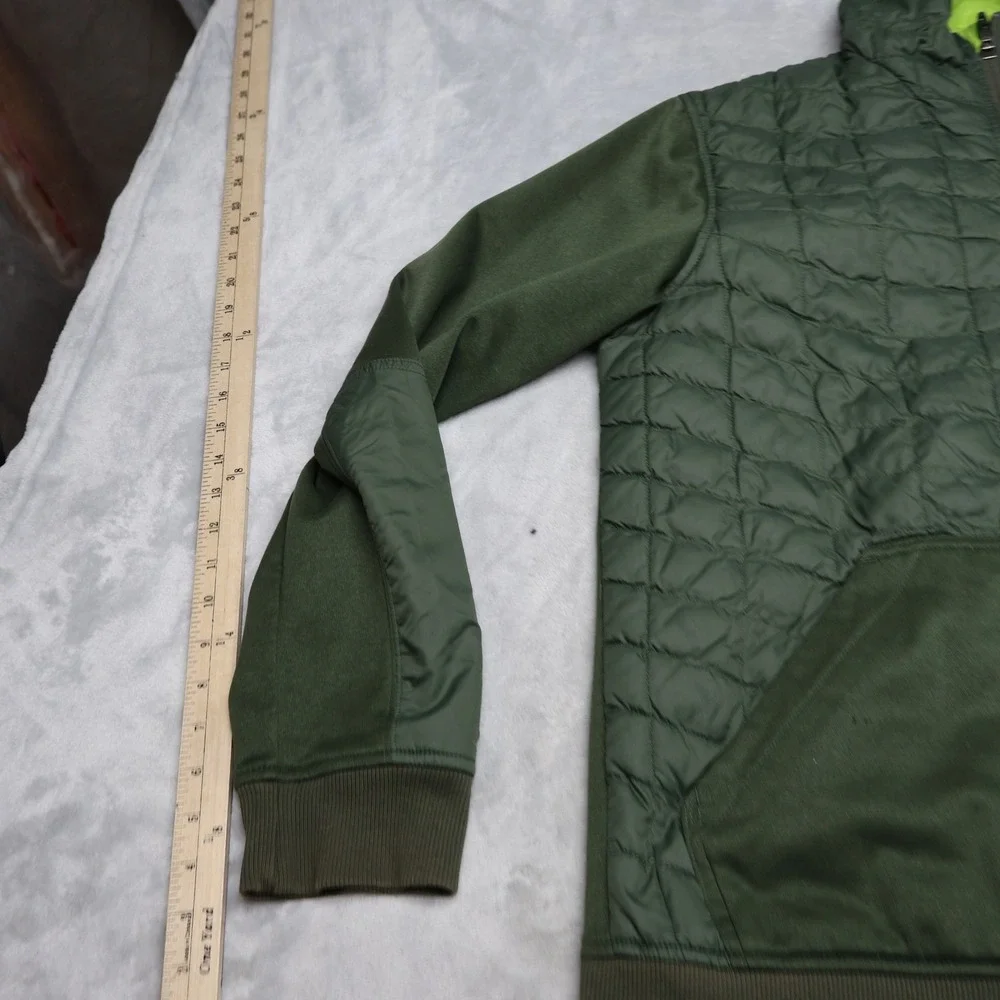 North Face Jacket Mens Large Green Kilowatt Thermoball Quilted Hooded Insulated